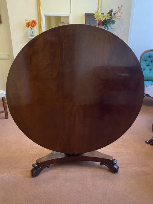 19th Century Circular Mahogany Tilt-top Breakfast Table