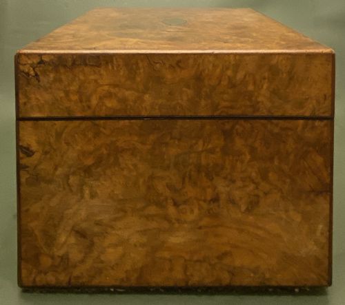 fig 2. Walnut Lady's Dressing Case with hallmarked Silver tops (1872)