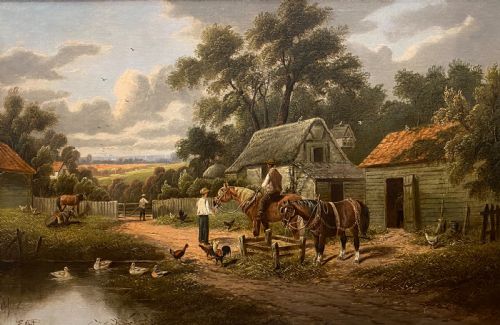 fig 1. Late 19th century framed Oil on canvas -
