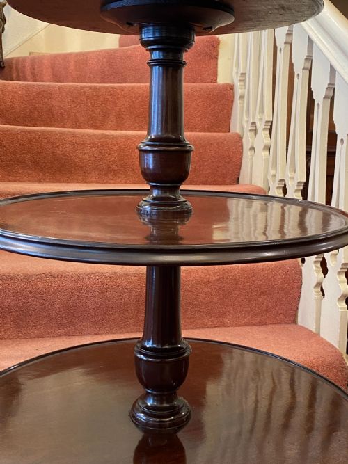 LOVELY GEORGE III PERIOD 3TIER MAHOGANY DUMB WAITER - ADDITIONAL PHOTO 1