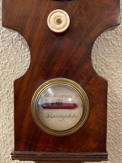 EARLY 19TH CENTURY MAHOGANY WHEEL BAROMETER BY RONCORONI - ADDITIONAL PHOTO 2