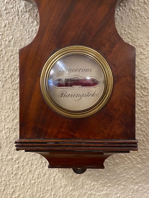 EARLY 19TH CENTURY MAHOGANY WHEEL BAROMETER BY RONCORONI - ADDITIONAL PHOTO 3