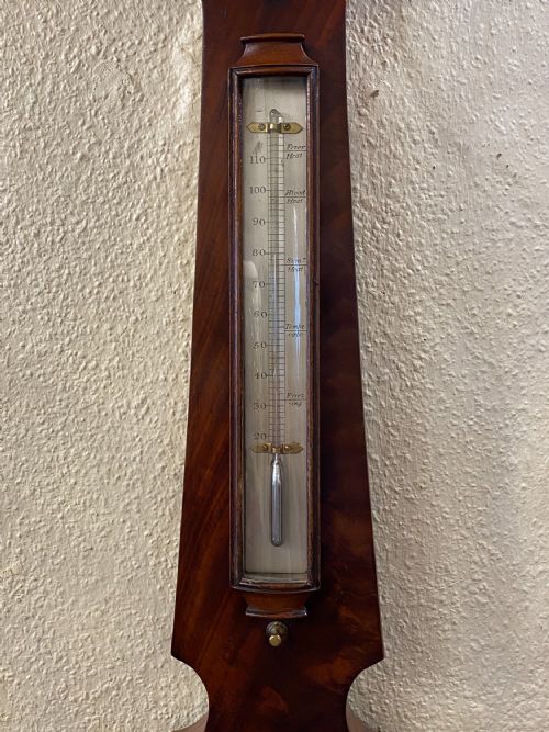 EARLY 19TH CENTURY MAHOGANY WHEEL BAROMETER BY RONCORONI - ADDITIONAL PHOTO 4