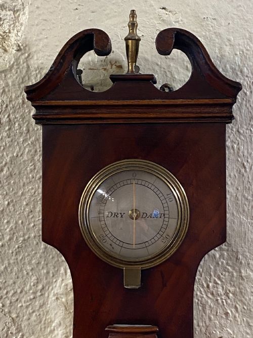 EARLY 19TH CENTURY MAHOGANY WHEEL BAROMETER BY RONCORONI - ADDITIONAL PHOTO 5