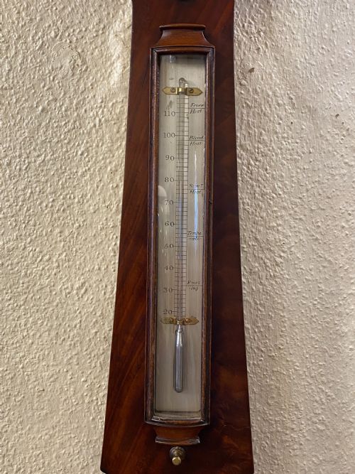 EARLY 19TH CENTURY MAHOGANY WHEEL BAROMETER BY RONCORONI - ADDITIONAL PHOTO 6