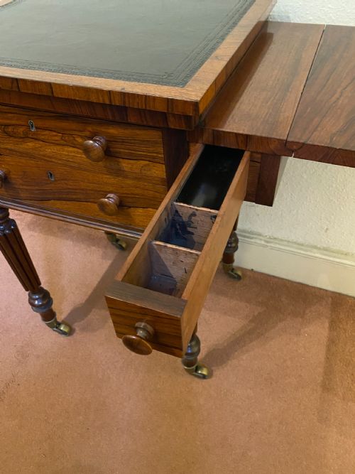 GILLOWS OF LANCASTER WILLIAM IV ROSEWOOD WRITING READING WORK TABLE - ADDITIONAL PHOTO 2