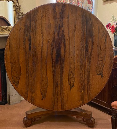 Regency Period Circular Rosewood Tilt-top Breakfast/dining/centre Table - Seats 6