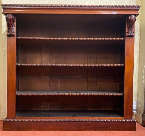 A Good Mid-19th Century Mahogany Open-fronted Dwarf Bookcase