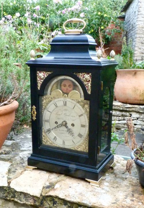 Good Mid-18th Century Ebonised Bracket Clock