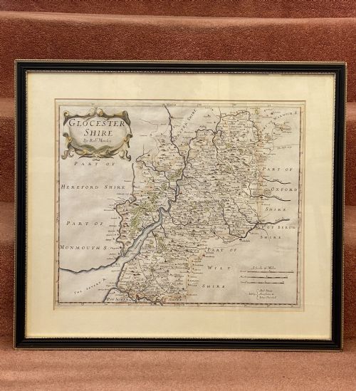Print - Gloucestershire County Map by Robert Morden (1st Published 1695)