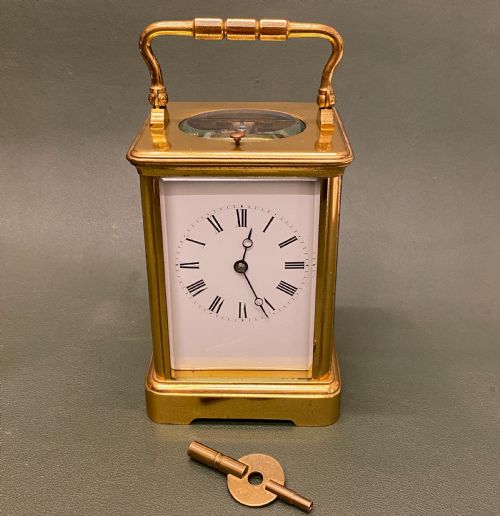 Late 19th Century French ‘Strike-repeating’ Brass Carriage Clock by Alfred Drocourt