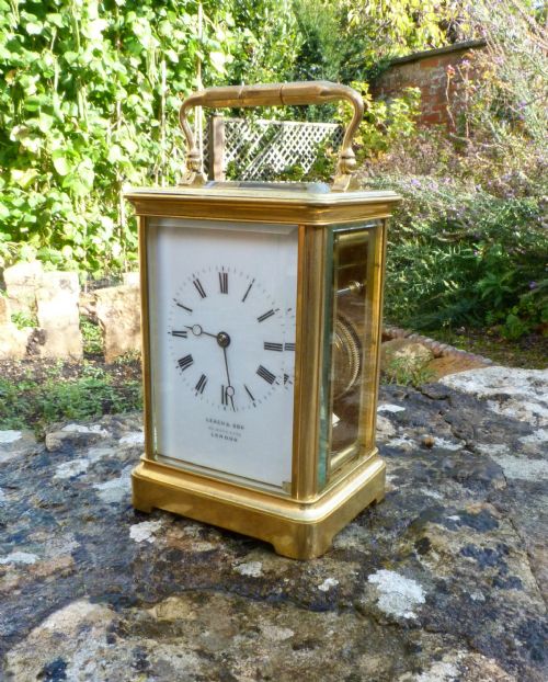 Fine Large English Fusee Carriage Clock