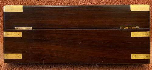 fig 1. Mid-19th century brass-bound rosewood fitted JEWELLERY BOX