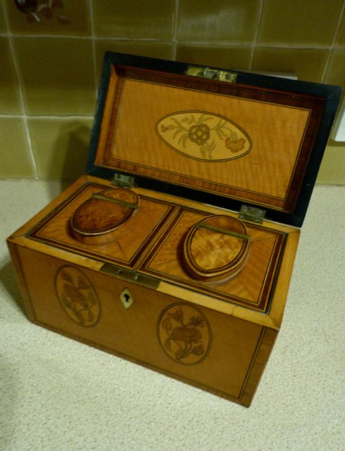 Good Late 18th Century Sheraton Tea Caddy