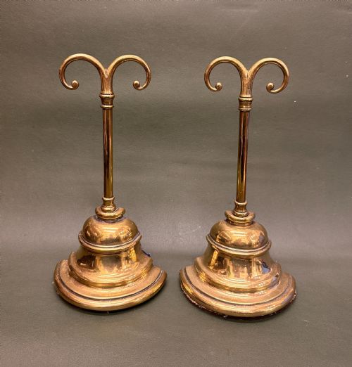 A Pair of William Tonks Weighted Brass 'Jester-hat' Doorstops