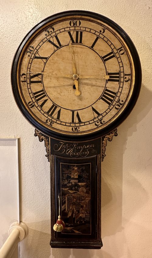 A Fine Quality 18th Century Tavern Clock by John Simpson, Reading.