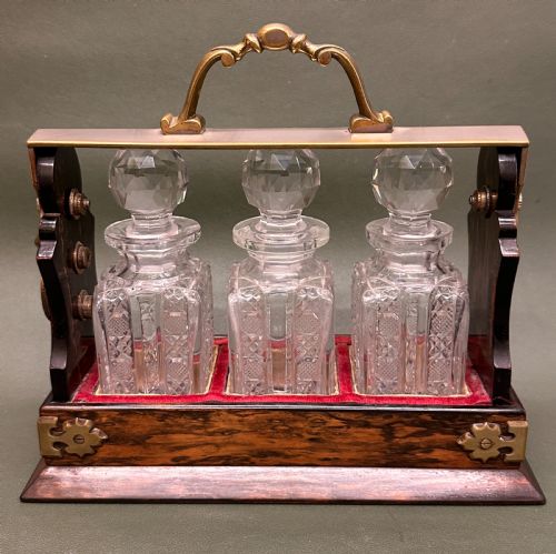 Coromandel-wood 3-Decanter Tantalus of Smaller Size, by Betjemann of London