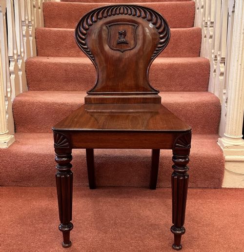 Early 19th Century Solid Mahogany Gillows Hall Chair
