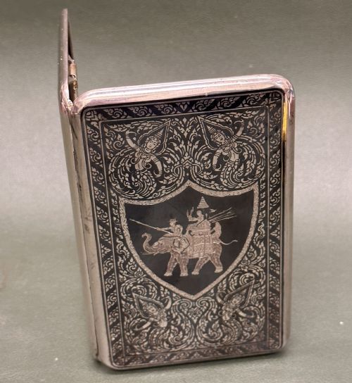 A Charming Sterling Silver Presentation Cigarette Case