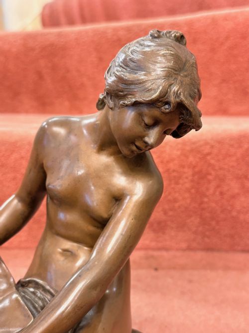 fig 1. Auguste Moreau (1834-1917): Large bronze nude entitled 