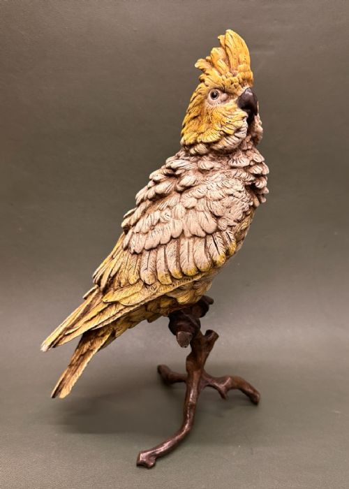 Bergman: Large Austrian Cold-painted Bronze Model of a Cockatoo
