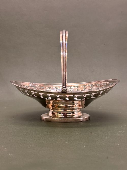fig 1. Two (near pair) hallmarked silver 'SWEETMEAT DISHES' with swing handles
