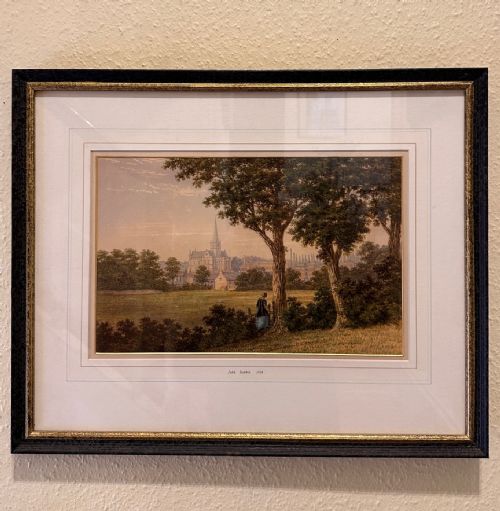 John Dobbin (1815-1888) Framed Original Watercolour Painting of Darlington