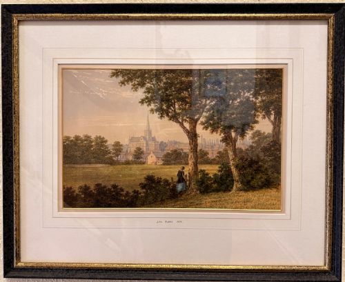 fig 1. John Dobbin (1815-1888) Framed original Watercolour Painting of Darlington