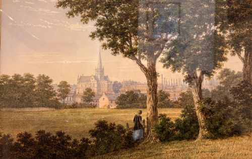 fig 2. John Dobbin (1815-1888) Framed original Watercolour Painting of Darlington