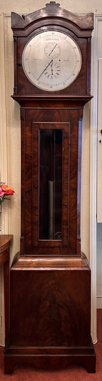 19th Century Mahogany Longcase Domestic Regulator Timepiece