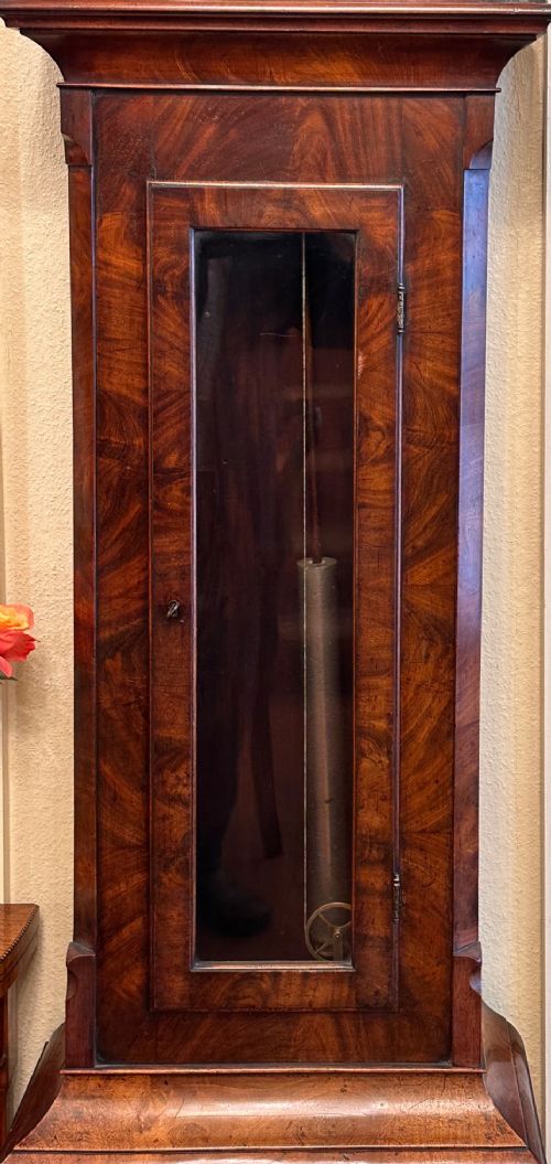 fig 1. 19th century mahogany longcase DOMESTIC REGULATOR timepiece