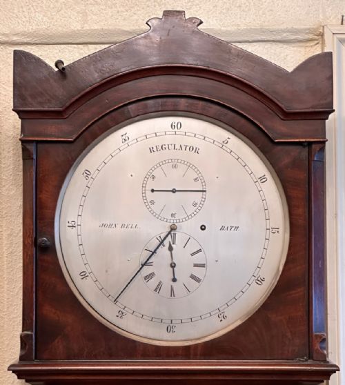 fig 2. 19th century mahogany longcase DOMESTIC REGULATOR timepiece