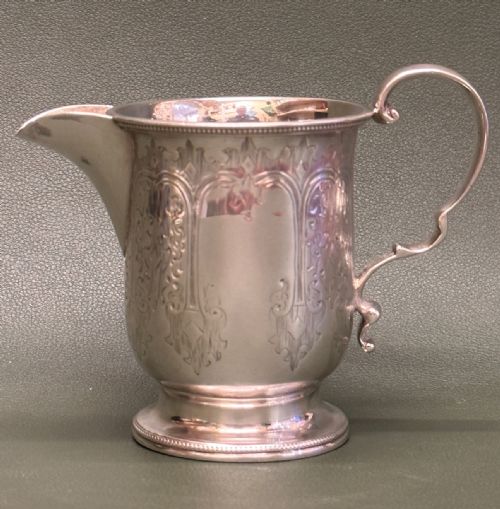 Victorian Hallmarked Silver Cream Jug (London, 1860, Daniel & Charles Houle)