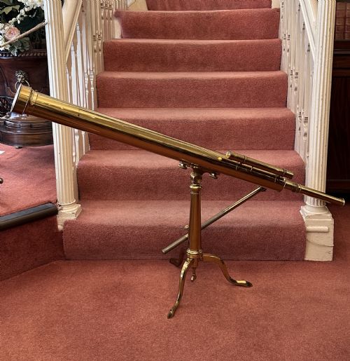 Mahogany-cased Brass Astronomical and Terrestrial Telescope, by Broadhurst, Clarkson & Co, London