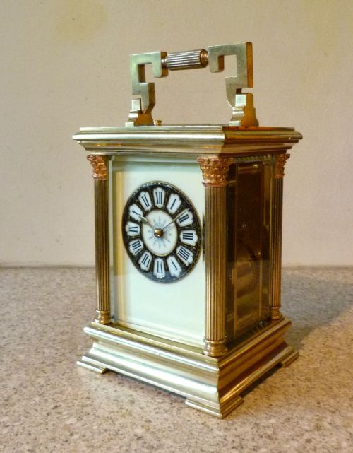 fig 1. A GOOD DECORATIVE FRENCH REPEATING CARRIAGE CLOCK