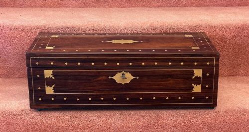 fig 1. Regency rosewood and brass inlaid WRITING BOX