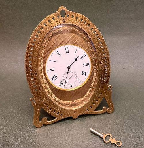 A Fine Quality Mid 19th Century Pierced Gilded Clock in the Manner of Thomas Cole