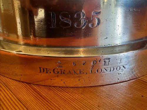 fig 2. 'Imperial Gallon' polished bronze measure by De Graves of London, 1835
