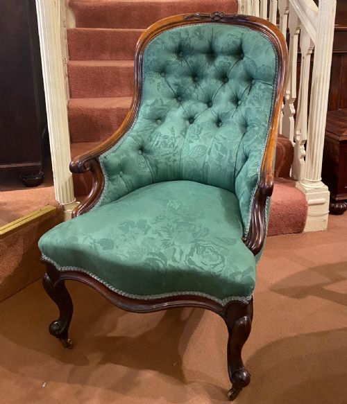 Mid-victorian Rosewood Library Armchair