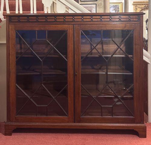 Edwardian Mahogany Astragal-glazed Bookcase / Display Cabinet.
