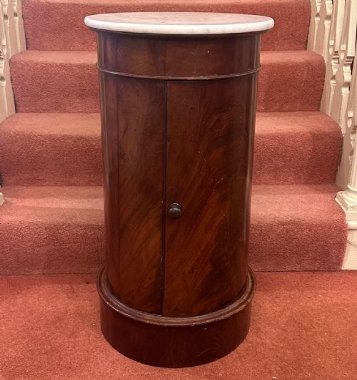 Regency Period Flame-mahogany Cylindrical Bedside Cupboard