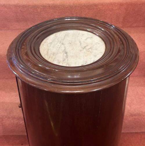REGENCY PERIOD FLAMEMAHOGANY CYLINDRICAL BEDSIDE CUPBOARD - ADDITIONAL PHOTO 2