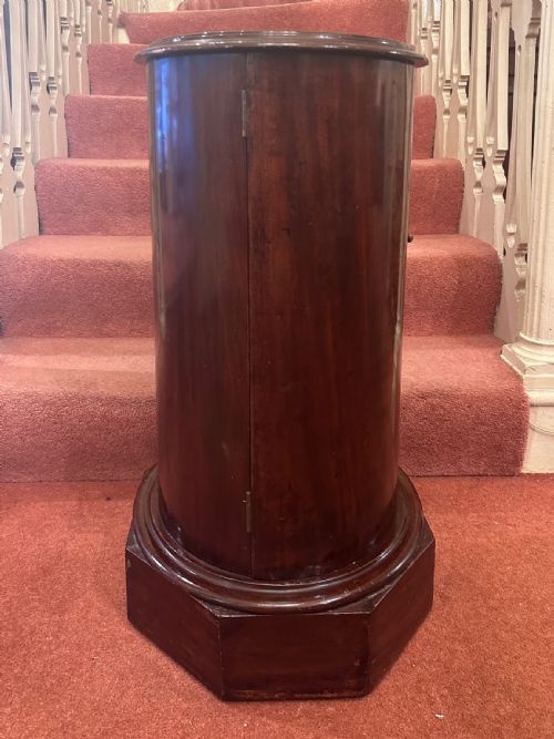 REGENCY PERIOD FLAMEMAHOGANY CYLINDRICAL BEDSIDE CUPBOARD - ADDITIONAL PHOTO 6