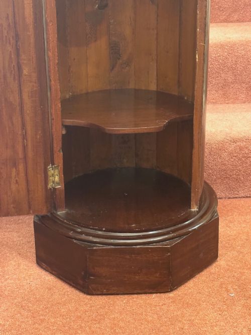 REGENCY PERIOD FLAMEMAHOGANY CYLINDRICAL BEDSIDE CUPBOARD - ADDITIONAL PHOTO 7