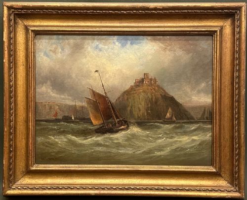 George F. Gregory (1849-1938) Gilt Framed Marine Oil Painting on Canvas (Signed & Dated 1900)
