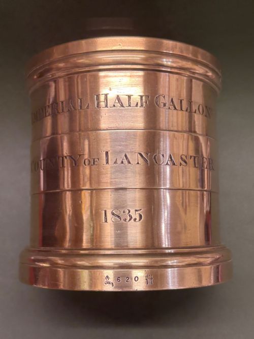 fig 1. Bronze Imperial Half-Gallon Measure, 1835, County of Lancaster