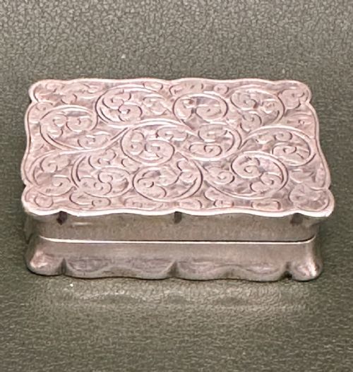 Hallmarked Silver Pill Box, Birmingham, 1848