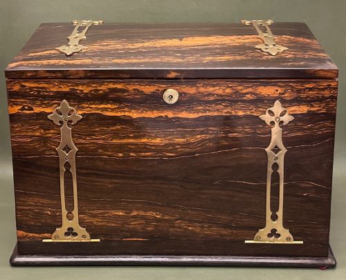 fig 1. Late 19th Century Coromandel-Wood Stationery/Writing Box