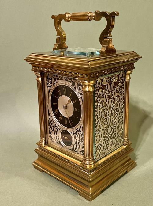 A Superb Large French Carriage Clock