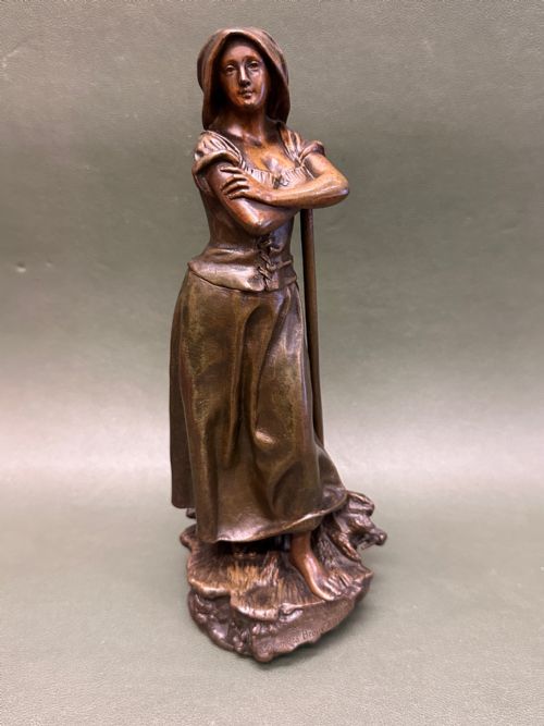 fig 1. 19th Century Bronze female agricultural figure